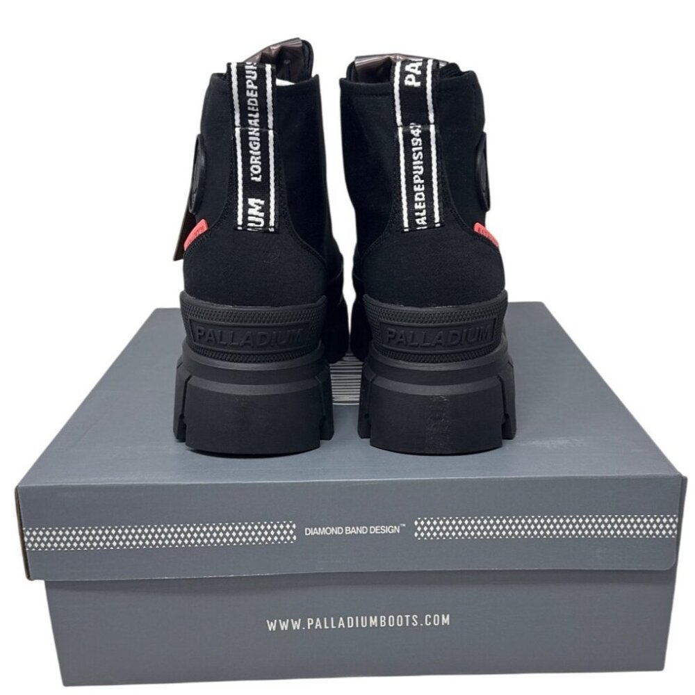Palladium Women's Revolt Hi TX Boots Size 10 Medium 97242-010-M Black/Black Rugg - Picture 3 of 13
